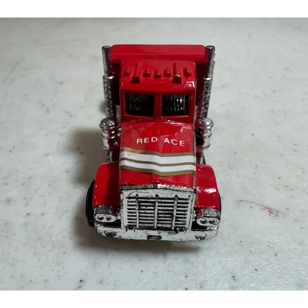 Vintage Unbranded Red Ace Hong Kong Semi Tractor Trailer Truck Rare Original Old